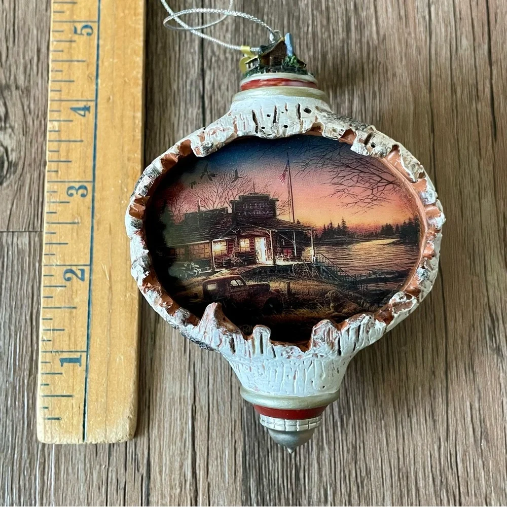 2002 Terry Redlin “Total Comfort” Illuminated Christmas Ornament Bradford Hadley